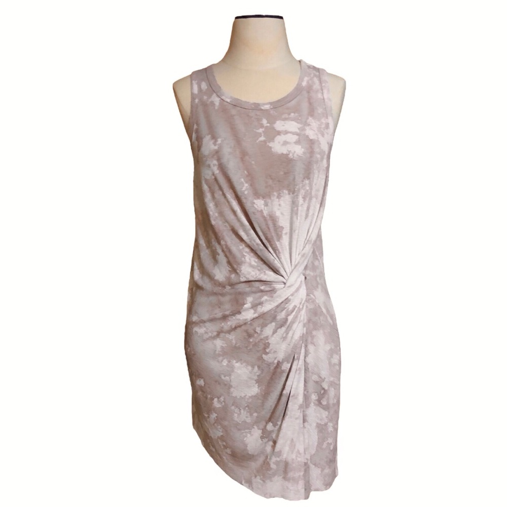 ANTHROPOLOGIE TINA + JO Bleach Dyed Twisted Tunic Dress Size Small